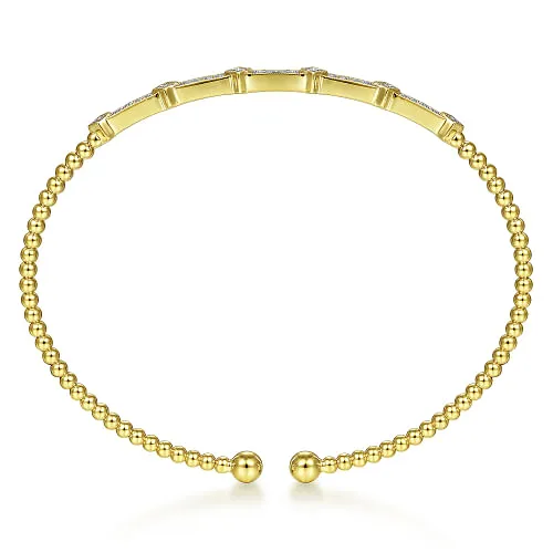 14K Yellow Gold Diamond Bangle
