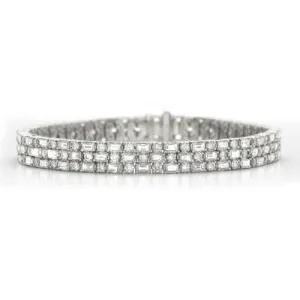 14KW 11.25CTW MENS DIAMOND BRACELET