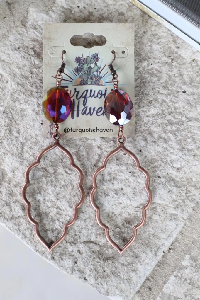 22044  ER 1-39 Amber Crystal Earring