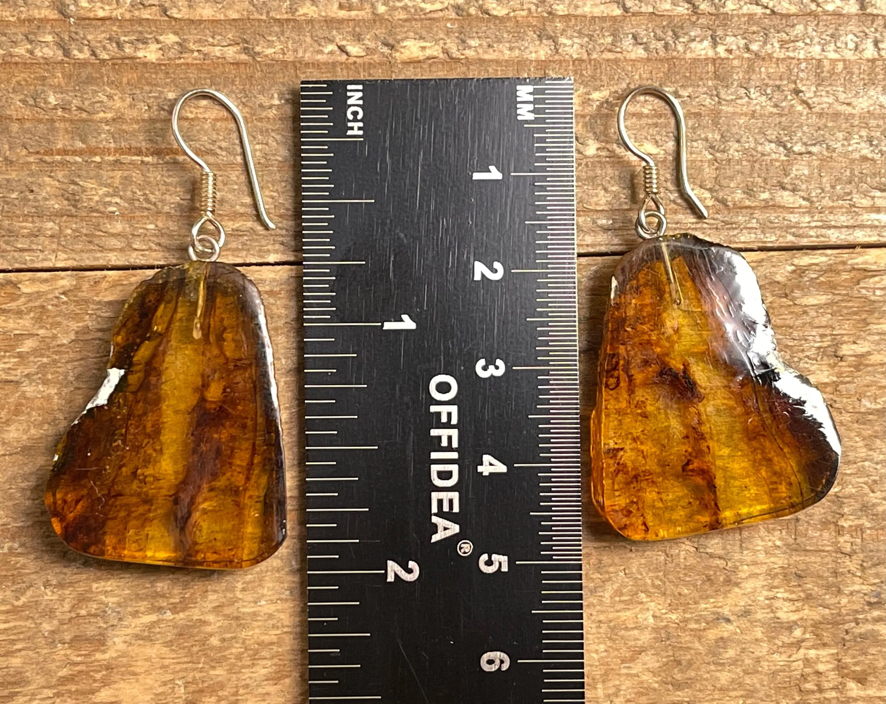 AMBER Crystal Earrings - Statement Earrings, Dangle Earrings, Handmade Jewelry, Healing Crystals and Stones, 50363