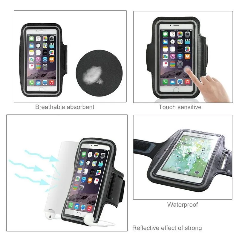 Armband Professional Cover Neoprene Waterproof Light Reflecting Wraparound Sport with Buckle for KARBONN TITANIUM S9 PLUS (2020)