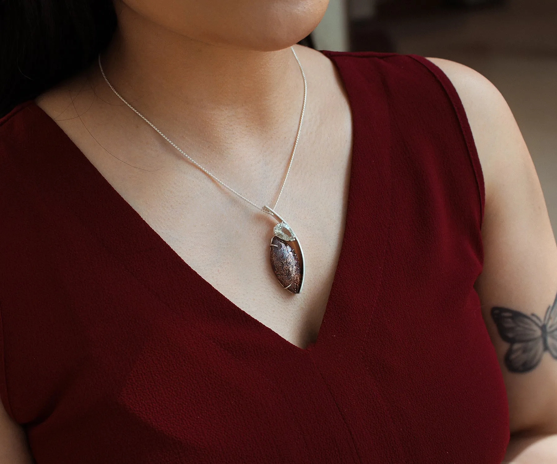 Copper Chrysocolla Green Amethyst Matching Set