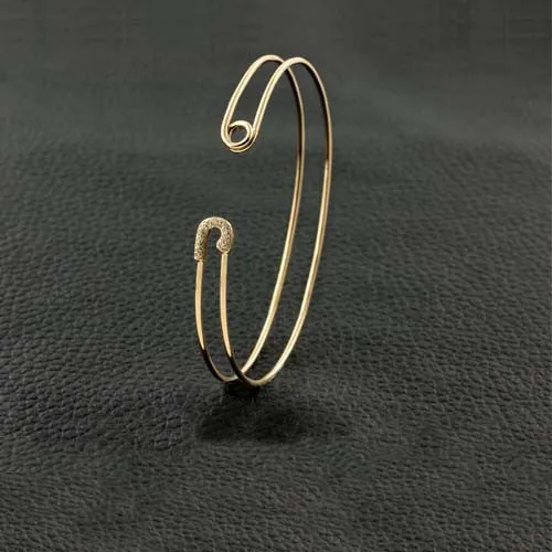 Diamond Diaper Pin Mother's Bracelet