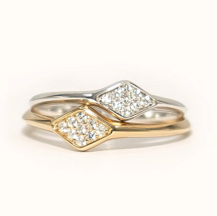 Diamond Pavé Signet Ring