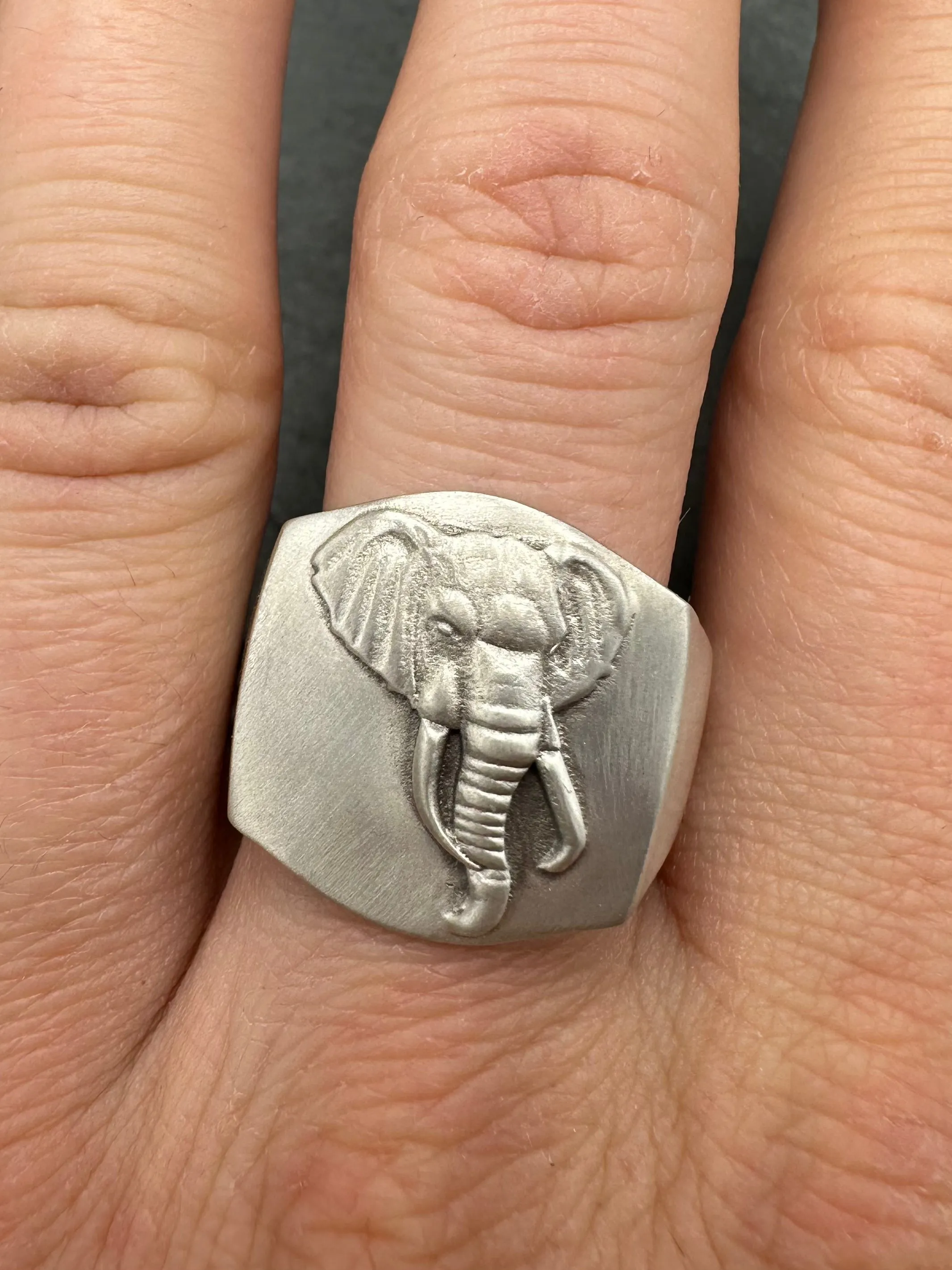 Elephant Signet Ring