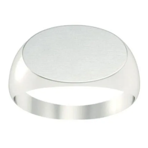 Elongated Oval Signet Ring - 17mm Wide