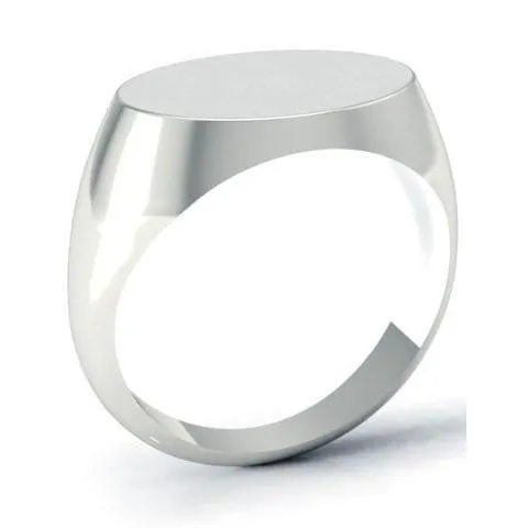 Elongated Oval Signet Ring - 17mm Wide