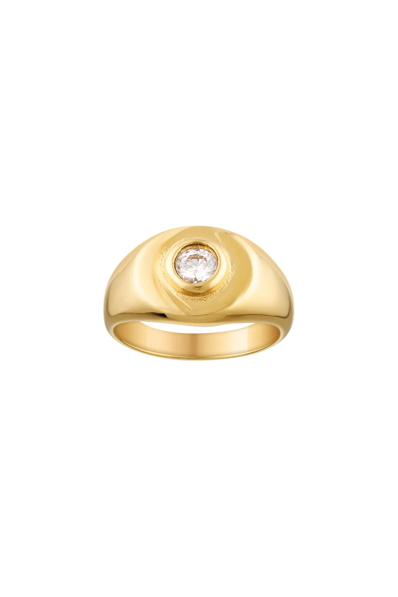 HERITAGE SIGNET PINKY RING - CLEAR