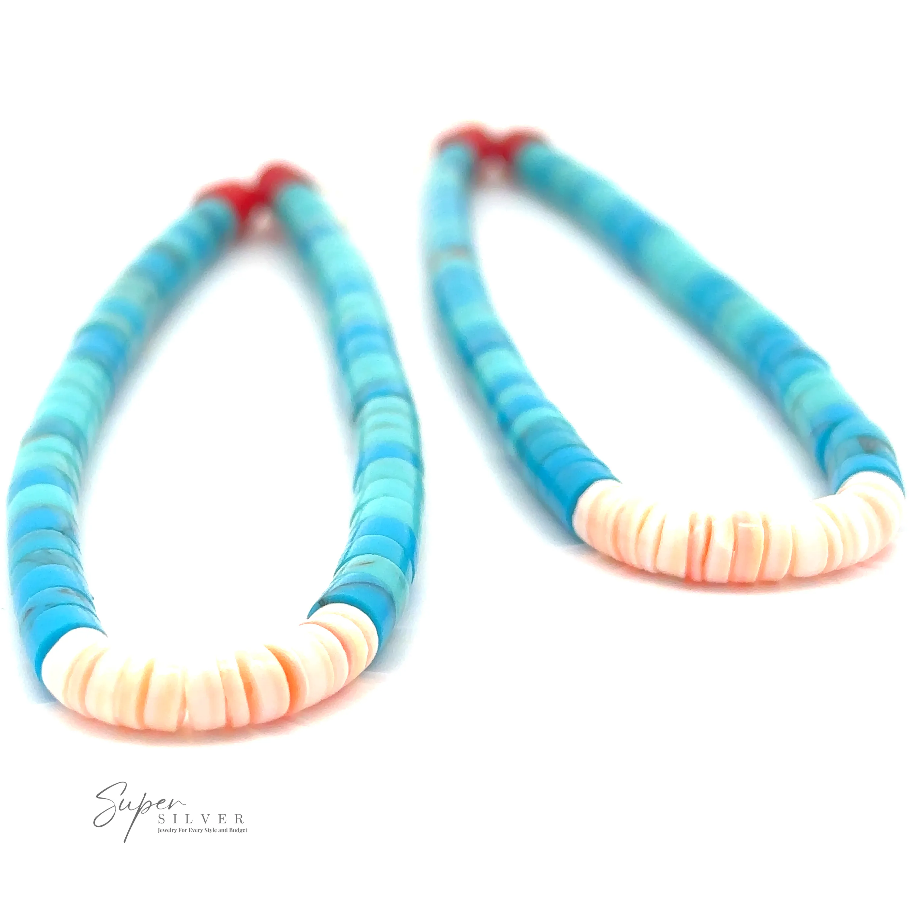 Long Turquoise Native American Beaded Earrings