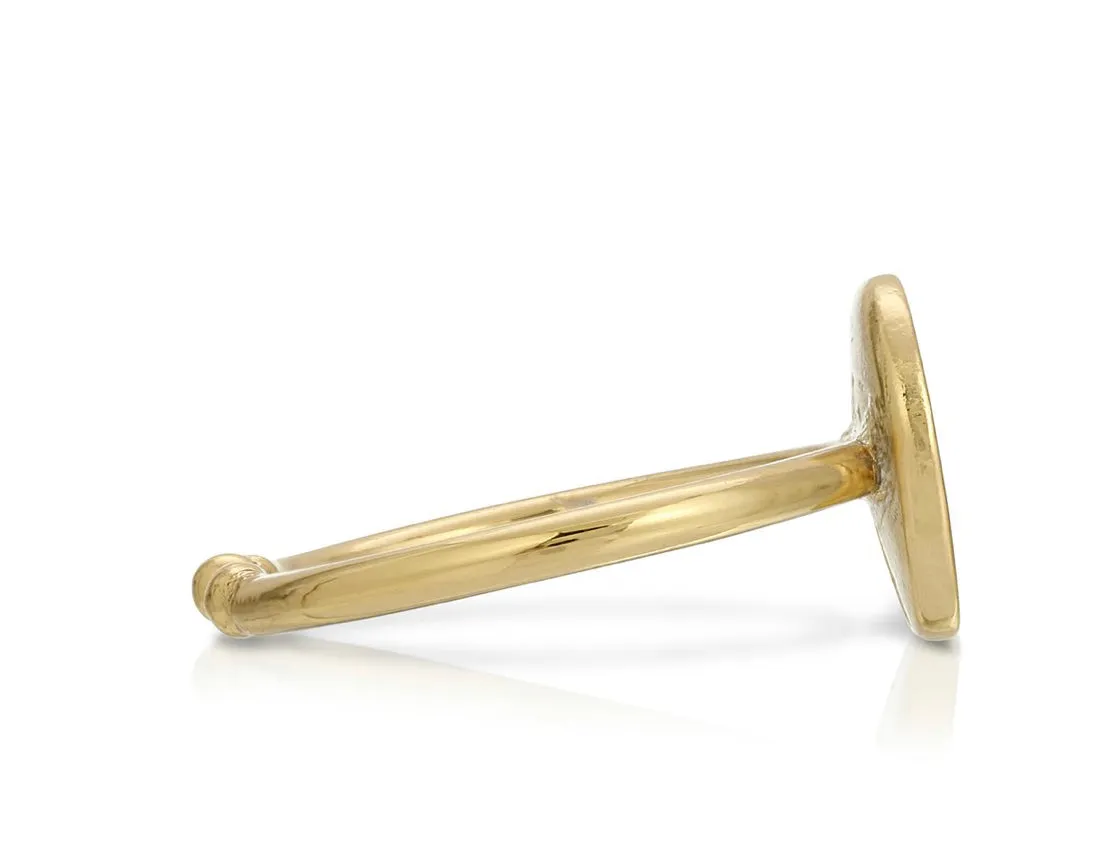 Lucky Feather Zodiac Signet Ring - Aries