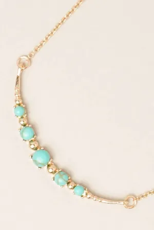 Moon Shaped Semi-Precious Stone Necklaces