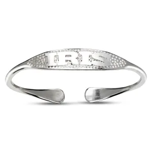 NAME PLATE .925 Sterling Silver ID Thick Bangle