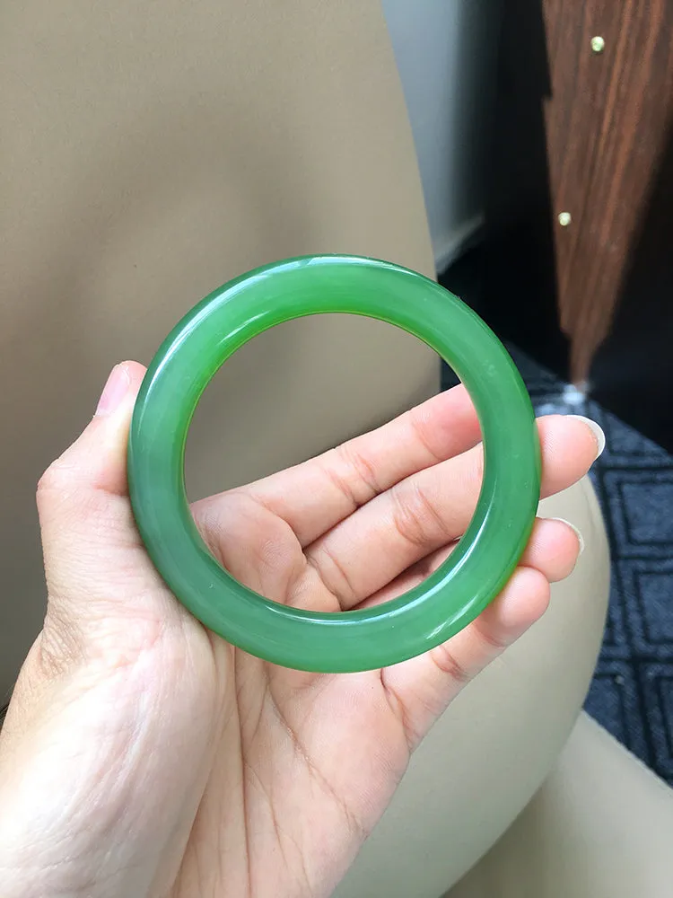 Natural Jade Bangle Nephrite Bangle Internal Diameter 54.8mm NBE034