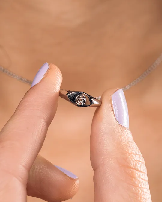 Pentacle Mini Signet Ring
