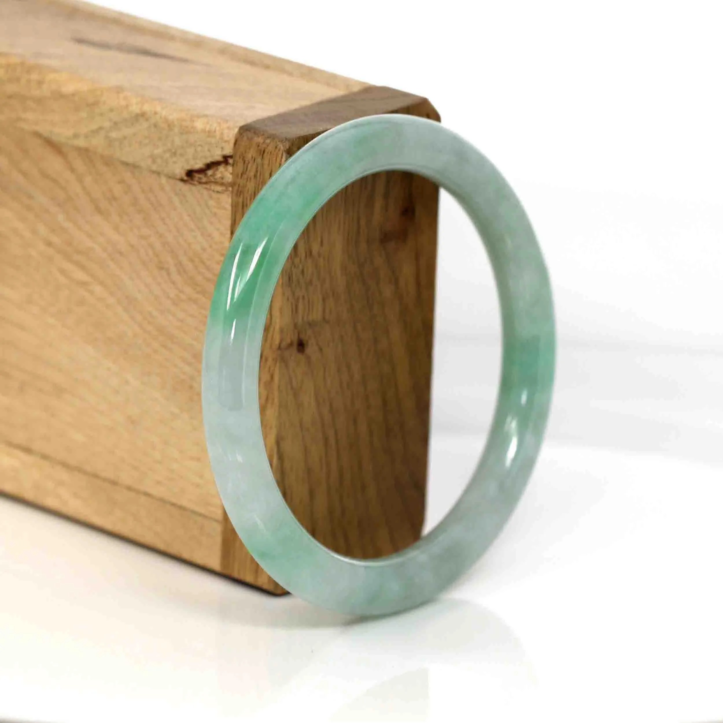 RealJade® Co. Classic Real Jade Jadeite Bangle Bracelet ( 55.78 mm )#333