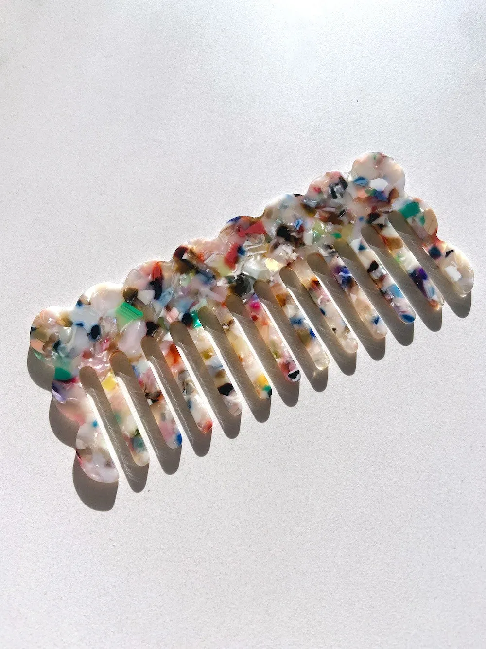 Scalloped Edge Acetate Hair Comb