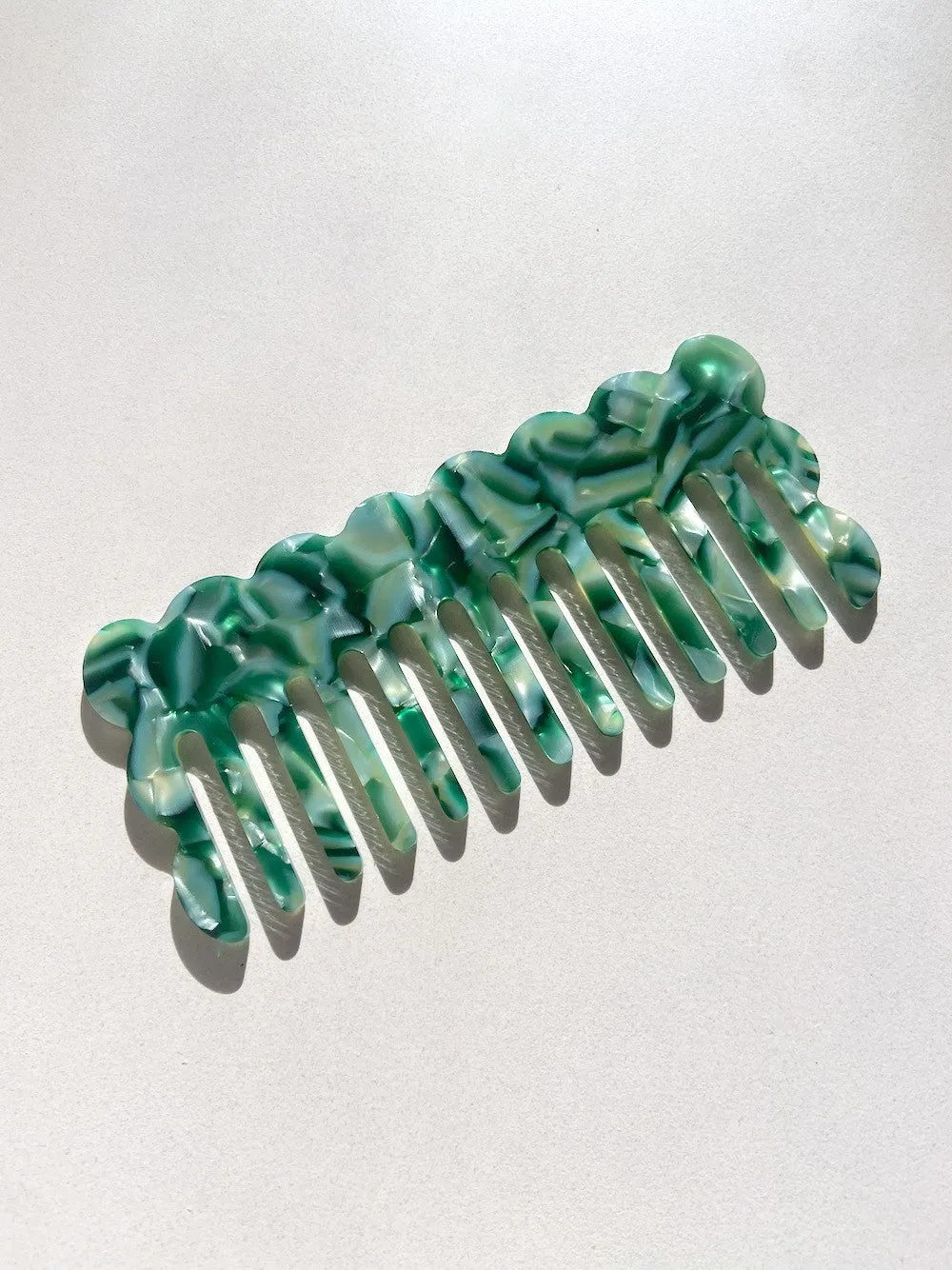 Scalloped Edge Acetate Hair Comb