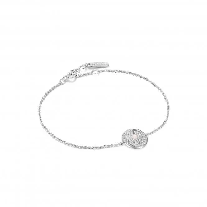 Silver Scattered Stars Kyoto Opal Disc Bracelet B034-02H