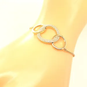 Sterling Silver Gold-Plated Three Link Bracelet