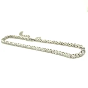 Sterling Silver Petite Bezel Set CZ Tennis Bracelet