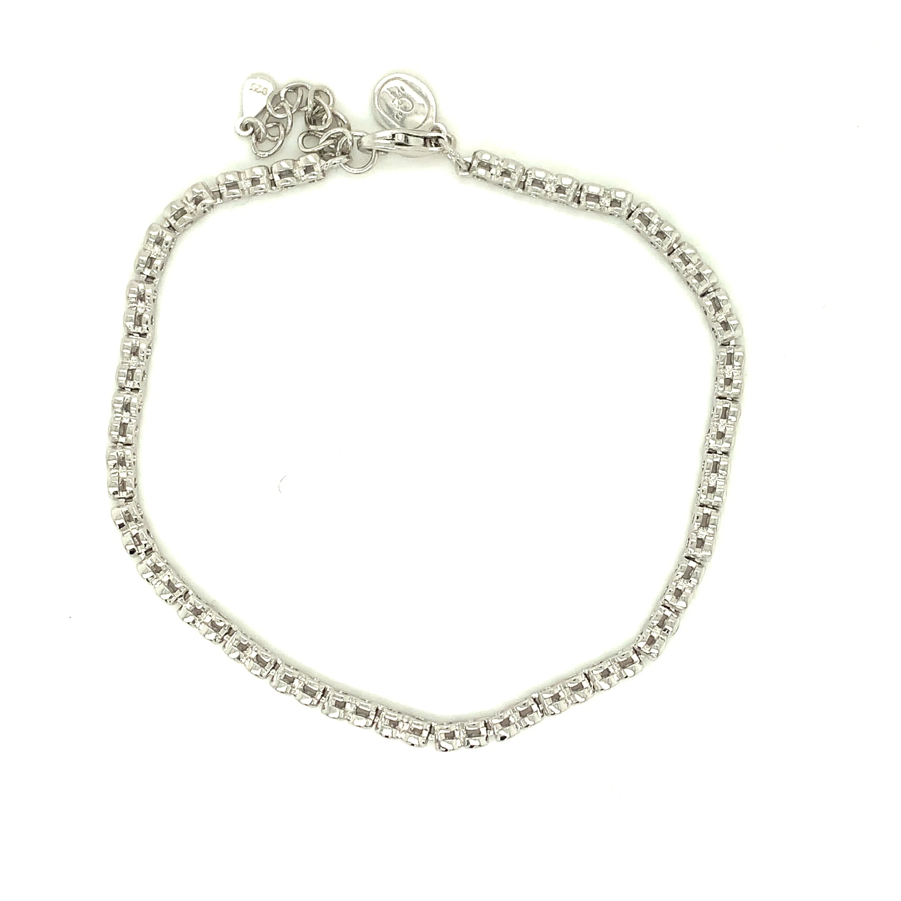 Sterling Silver Petite Bezel Set CZ Tennis Bracelet