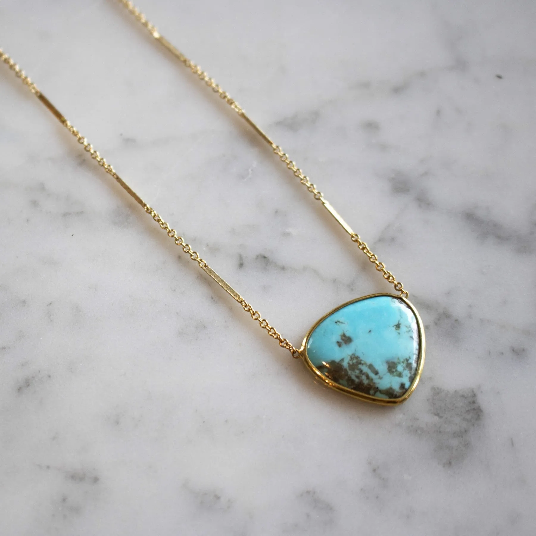 Teardrop Kingsman Turquoise Necklace
