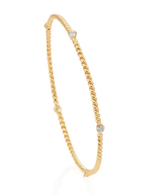 Twisted Diamond Station Bangle