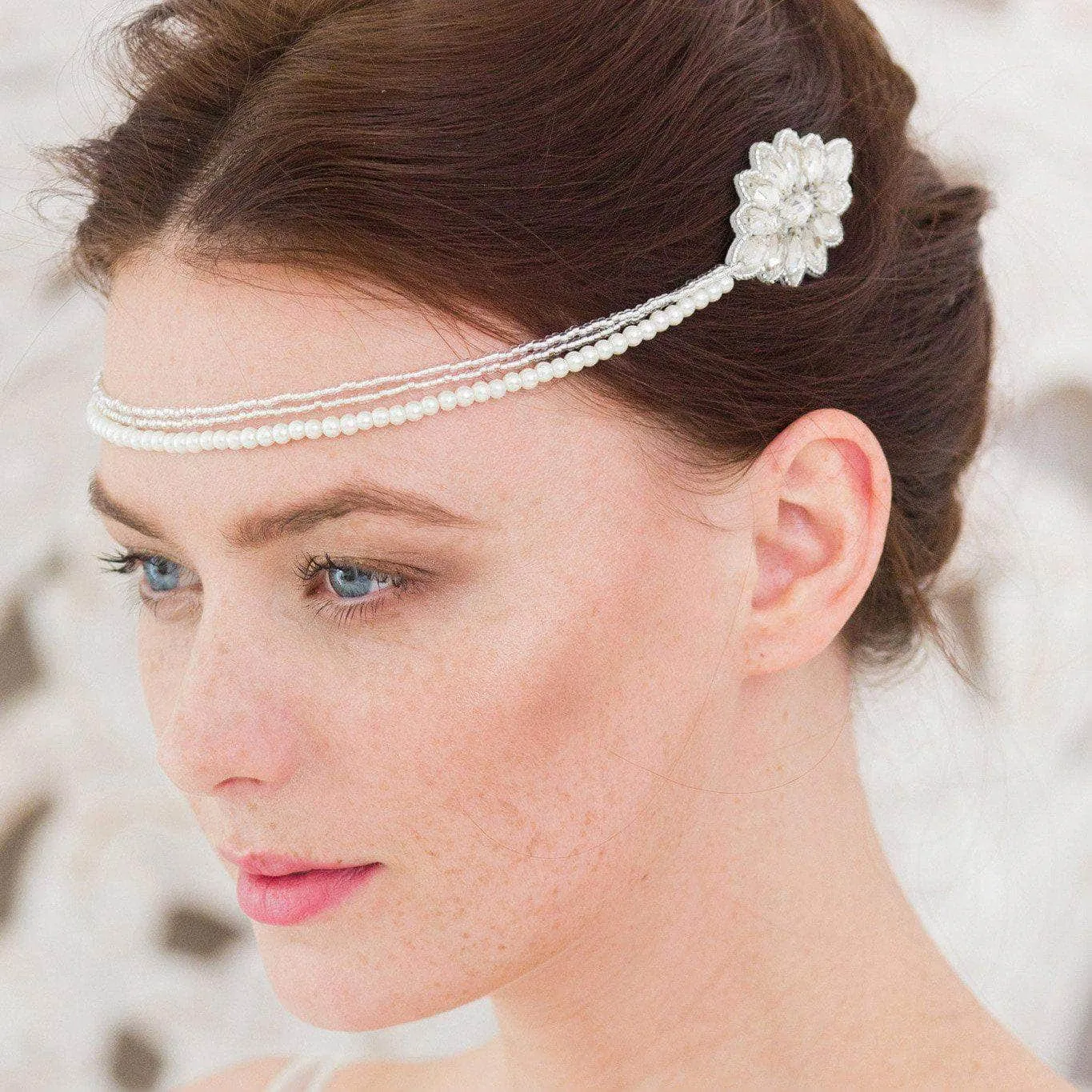 Wedding hair comb with chains - 'Cervé'