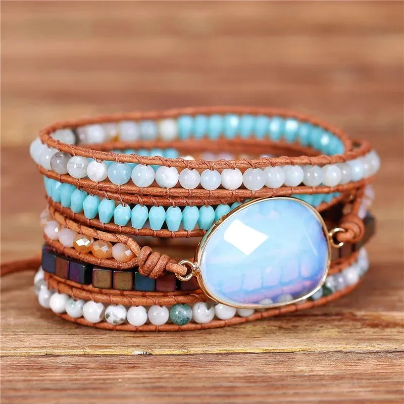 Yoga OpalBeads 5 Wrap Bracelet