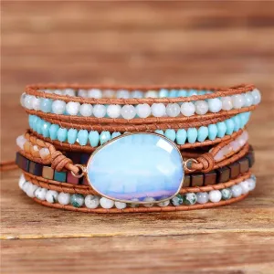 Yoga OpalBeads 5 Wrap Bracelet